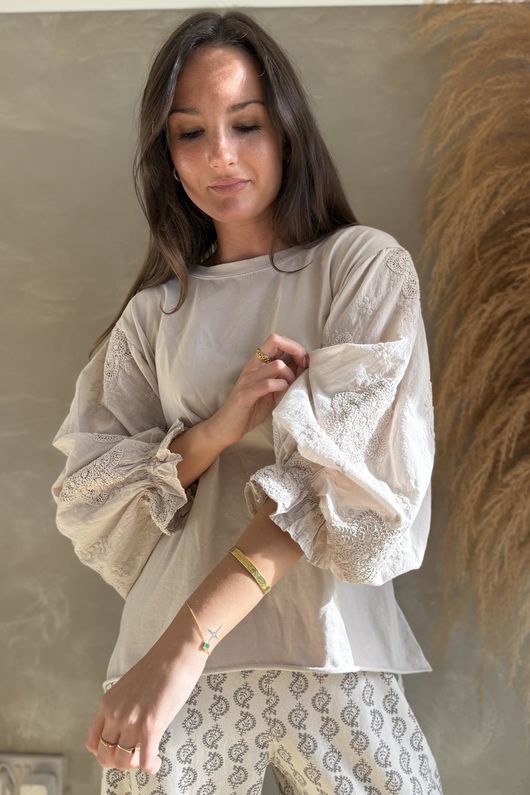 Atik Batwing Top Calico - p